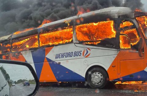Mystery surrounds cause of N80 bus fire - News - Kildare Nationalist