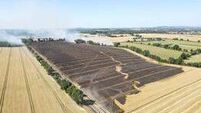 40 firefighters battle blaze in Carlow field