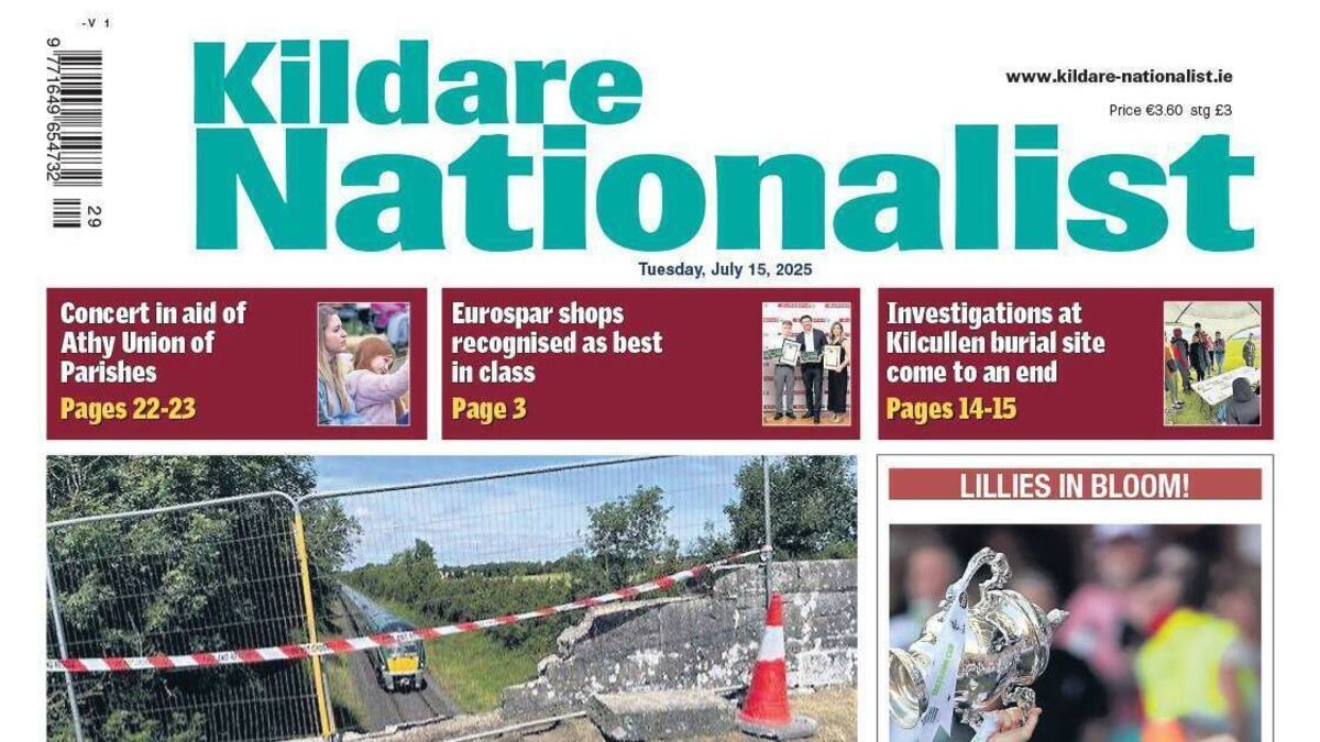The Front Page of this week's Kildare Nationalist