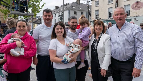 The youngest of the square at 6 days old the beausiful Bonnie Sue with her family the Mulhalls and Sharkeys