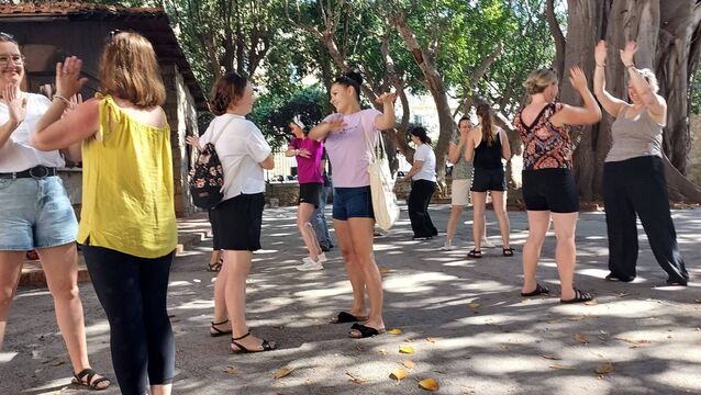 <p>Some of the teachers from 17 countries on the Ersamus course in Sicily</p>