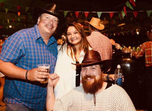 David and Christopher Herbert with Annette Curran Dunn