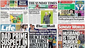 What the papers say: Sunday's front pages What the papers say: Sunday's front pages