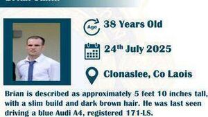 Concern growing for missing 38-year old Laois man