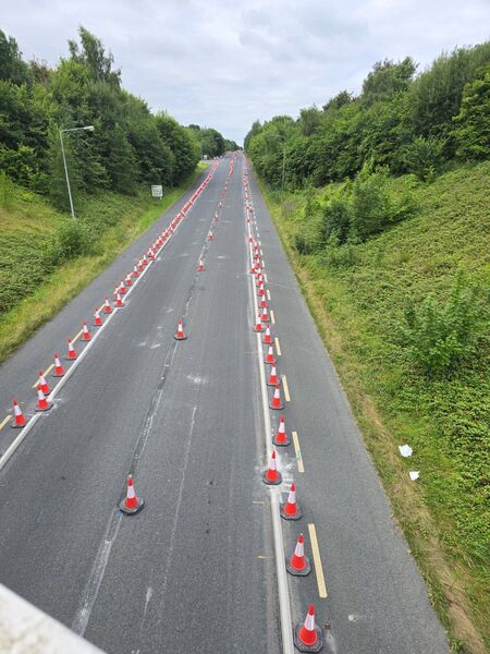 Work underway on the pilot cycle path between Moone and Timolin