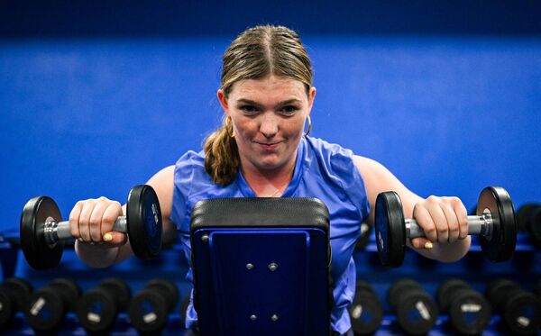 Heidi Lyons during gym session with the Leinster Rugby women's squad at Energia Park Photo: Shauna Clinton/Sportsfile