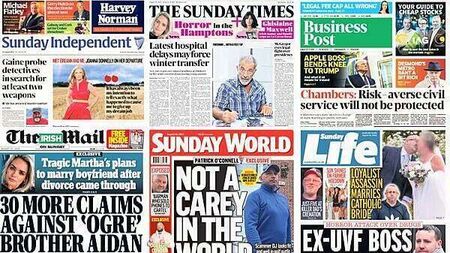 What the papers say: Sunday's front pages