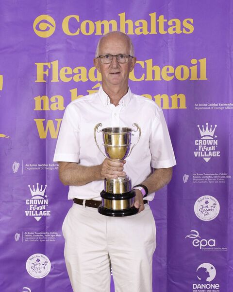 Felim Mac Donnacha of CCÉ, Kilteel/Eadestown winner of the Shailbheastair Mhic Chonnmhaigh Cup for the Irish Singing (men) (over 18 years)