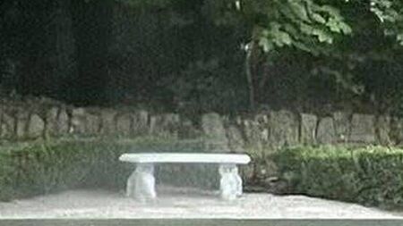 Bench near church stolen