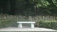 Bench near church stolen