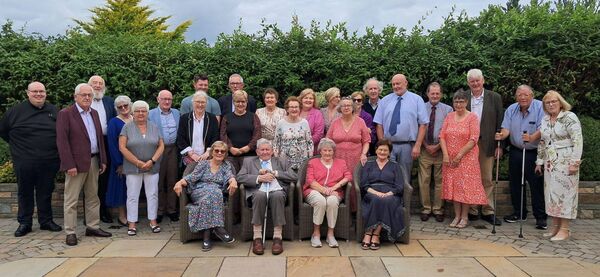 Tom and Shirley Yates (centre front of photo with family and friends Rev.Conor O'Reilly, Sam Forrestal, Bill King, Mary Dodd, Carol Forrestal, Finland Dodd, Andrew Arnopp, Rev Olive Donohoe, Alan Arnopp, Ros Johnson, June Armstrong, Marlynne Flack, Sandra Arnopp, Wendy Fox, Norman Shaw, Gladys Shaw, Jennifer Lazenby, Bruce Yates, Stanley Richardson, Leslie Lazenby, Elizabeth Lazenby, Paul Cullen and Bernadette Cullen Tom and Shirley Yates (centre front of photo with family and friends Rev.Conor O'Reilly, Sam Forrestal, Bill King, Mary Dodd, Carol Forrestal, Finland Dodd, Andrew Arnopp, Rev Olive Donohoe, Alan Arnopp, Ros Johnson, June Armstrong, Marlynne Flack, Sandra Arnopp, Wendy Fox, Norman Shaw, Gladys Shaw, Jennifer Lazenby, Bruce Yates, Stanley Richardson, Leslie Lazenby, Elizabeth Lazenby, Paul Cullen and Bernadette Cullen