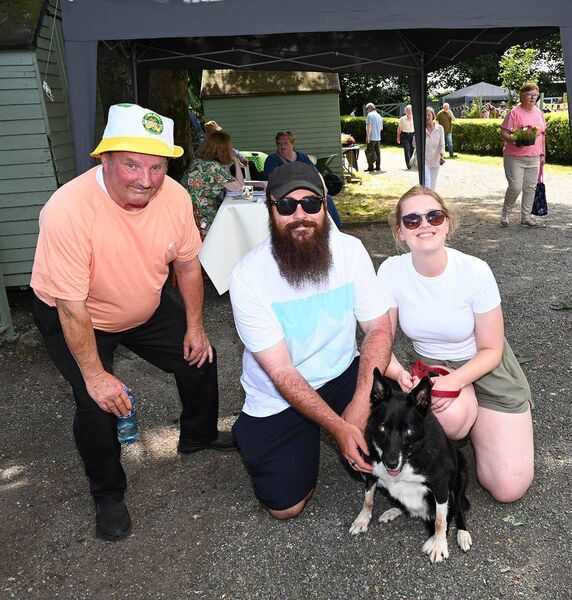 Frank Foran, Brian Lynch and Orla McEvoy with their dog Karl Frank Foran, Brian Lynch and Orla McEvoy with their dog Karl