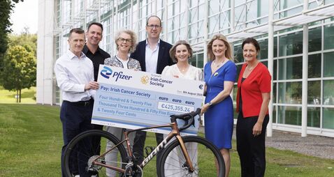 Pfizer in Newbridge helps raise almost €500,000 for cancer society