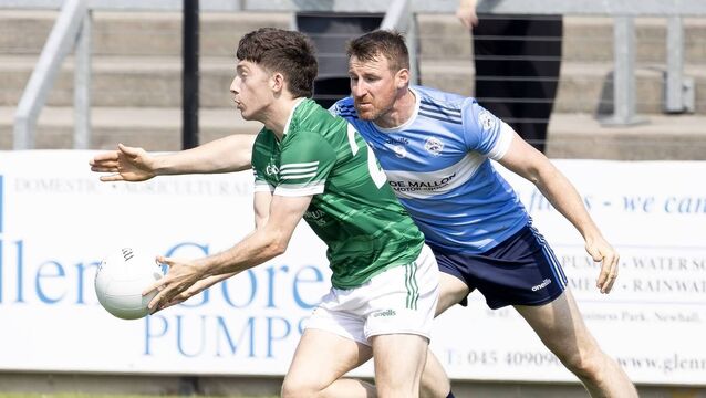 <p>Dan Hanniffy scored an early goal to help set Moorefield on their way to a win over Allenwood Photo: Sean Brilly</p>