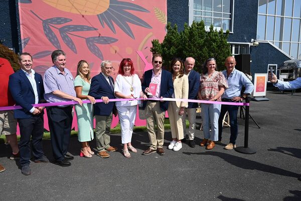 Cathaoirleach of Kildare County County Council Carmel Kelly and Minister James Lawless officially open Taste of Kildare at Naas Racecourse along with stakeholder representatives Photos :Jimmy Fullam 