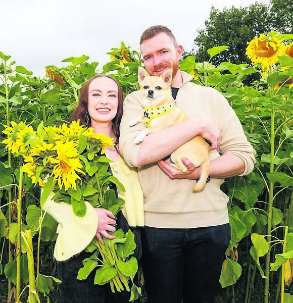 Amy Kenny and Kevin Conlon with their dog Lottie Amy Kenny and Kevin Conlon with their dog Lottie