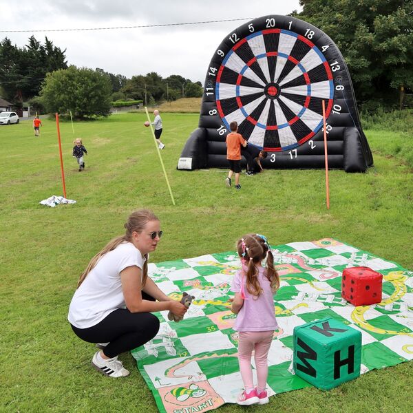 "Will we play Snakes and Ladders or Football Darts?" "Will we play Snakes and Ladders or Football Darts?"