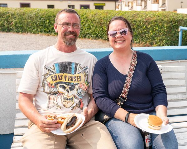 Dustin and Shelley Inkster from Texas over in Narraghmore enjoying the BBQ