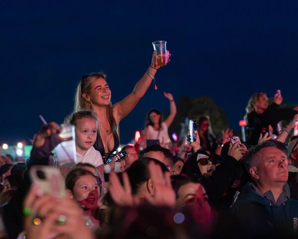 Olivia Dooley enjoying Chappell Roan on the main stage at Electric Picnic.