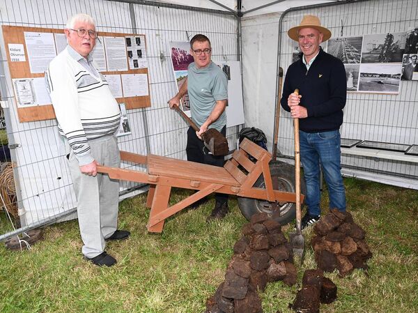 Kit Dowling, Colm Harrigan and Brian Dempsey Turf Cutters Kit Dowling, Colm Harrigan and Brian Dempsey Turf Cutters