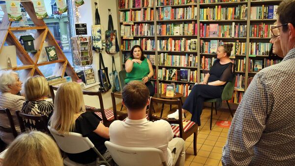Nichola Kenndy in discussion with Mary Grant at the launch of See The Change