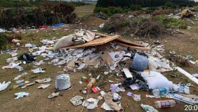 <p>Illegal dumping on the Curragh in 2024</p>
