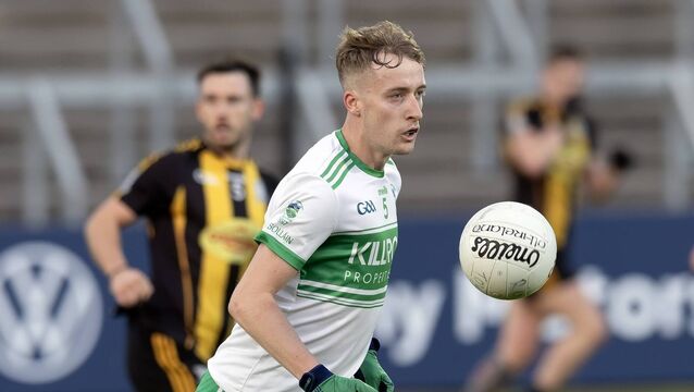 Sallins' Luke Kelly on the attack Photo: Sean Brilly <p>Sallins' Luke Kelly on the attack Photo: Sean Brilly</p>