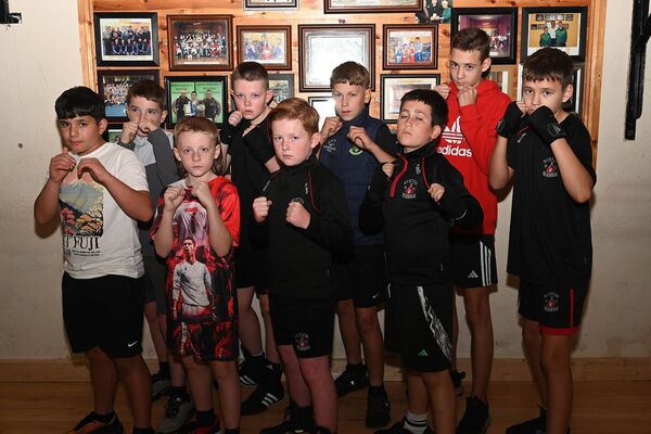 Members of Ryston Boxing Club, Newbridge. Photo: Jimmy Fullam
