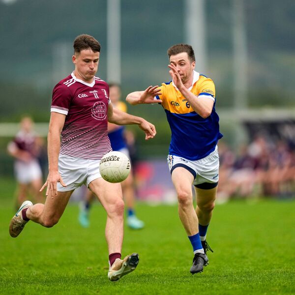 Darragh Swords helped Caragh to a 100% record in Group D of the Joe Mallon Motors Senior Football Championship and this weekend they play in their first quarter-final in this grade since 2000 Photo: James Lawlor