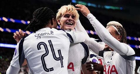 Thomas Partey on losing side as Tottenham win on Champions League return