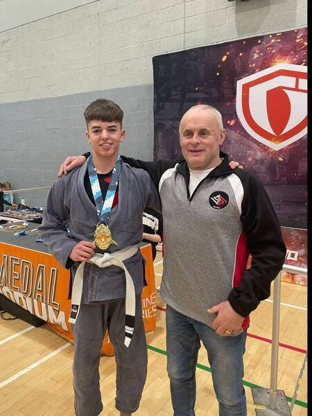 Tristan O’Donnell with Mick Aldridge.