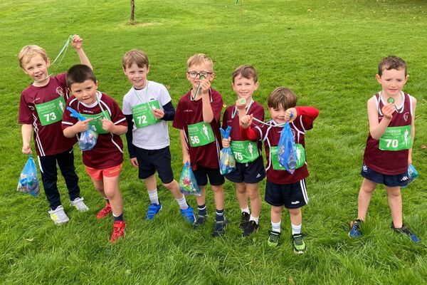Young Crookstown-Millview athletes at the Newbridge AC Open Cross-Country