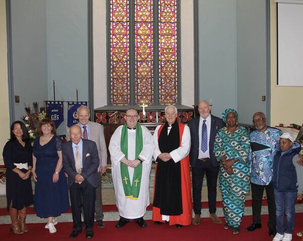 Reverend Conor O'Reilly and Archbishop of of Dublin and Glendalough, Dr Michael Jackson, pictured with members of the parish