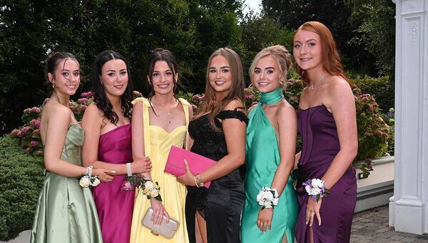 St Mary's School Naas Debs at The Keadeen Hotel Newbridge. The ladies all set for their debs Photos Jimmy Fullam 