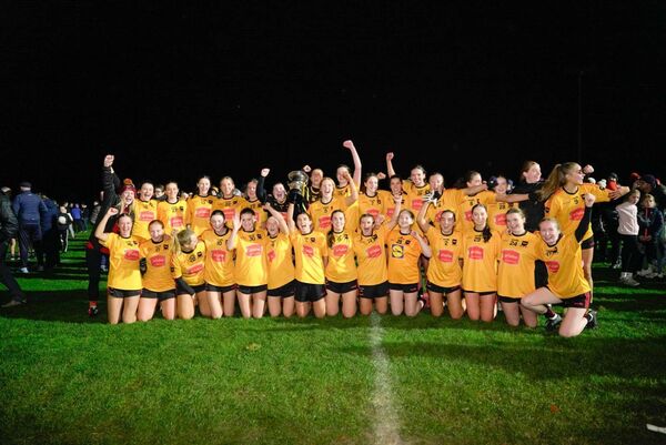 St Laurences ladies celebrate after their win over Eadestown Photo: Aisling Hyland