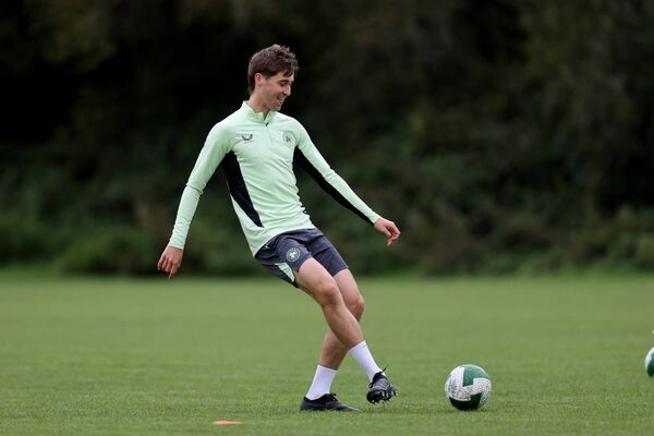 Cathal McCarthy in training with the Republic of Ireland Under 21 squad this week in Fota Island, Cork Photo: ©INPHO/Bryan Keane