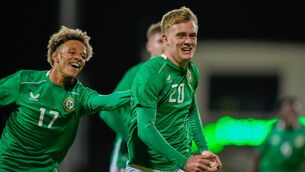 <p>Michael Noonan celebrates scoring the only goal for Ireland Under 21s during their win over Andorra in last month's UEFA European Championship Qualifier in the Tallaght Stadium Photo:©INPHO/James Lawlor</p>