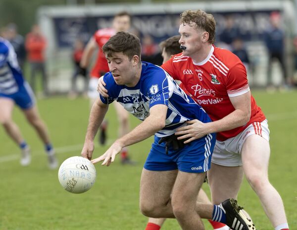 Sean Hanifin (Naas) is tackled by Athy's James McGrath during last year's semi-final Sean Hanifin (Naas) is tackled by Athy's James McGrath during last year's semi-final