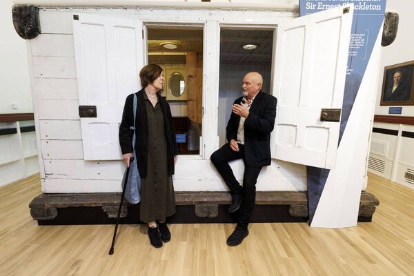 Alexandra Shackleton, Granddaughter of Ernest Shackleton is pictured with Ulf Bakke great grandson of Johan Drage who donated the Shackleton’s cabin to the museum at the launch of the Shackleton Experience Alexandra Shackleton, Granddaughter of Ernest Shackleton is pictured with Ulf Bakke great grandson of Johan Drage who donated the Shackleton’s cabin to the museum at the launch of the Shackleton Experience