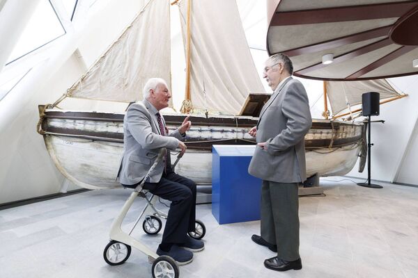 Joe O’Farrell former board member and Peadar Doogue friend of the Shackleton Museum Joe O’Farrell former board member and Peadar Doogue friend of the Shackleton Museum