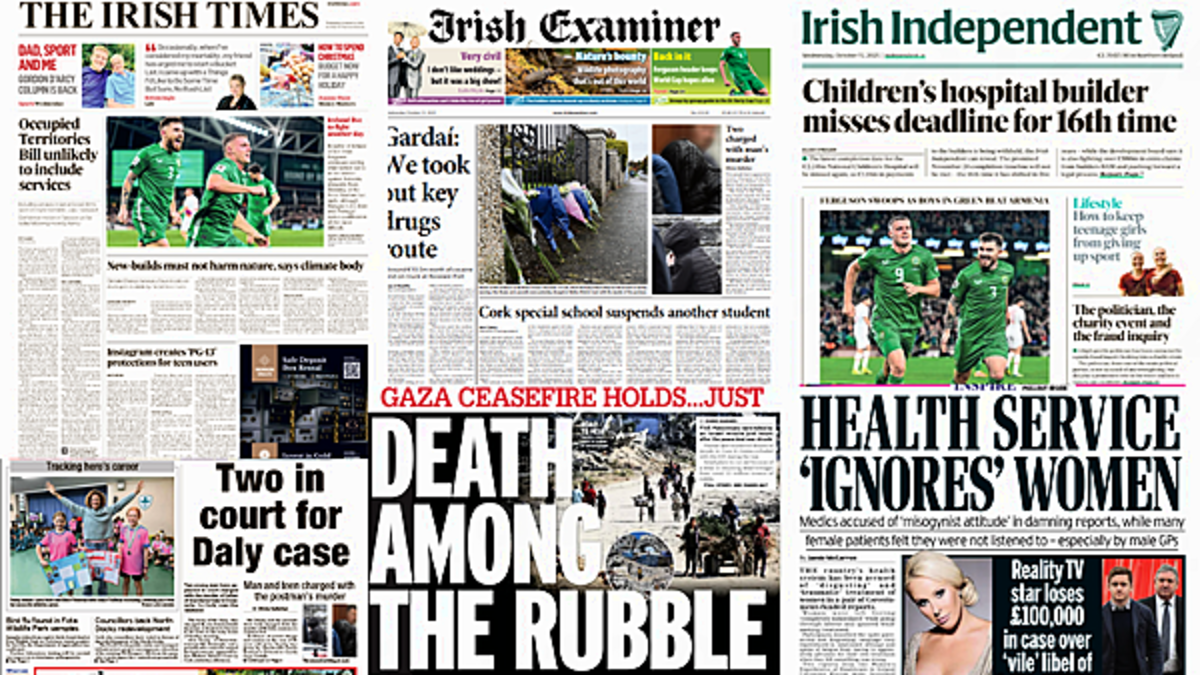 What the papers say: Wednesday's front pages