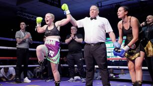 <p>Sarah Murphy celebrates winning Photo: ©INPHO/Laszlo Geczo</p>