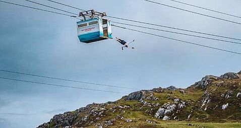 World's first cable car dive in Co Cork
