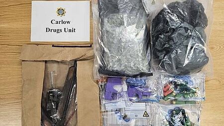 Two men (40s) arrested after suspect device, firearms, and drugs seized in Carlow