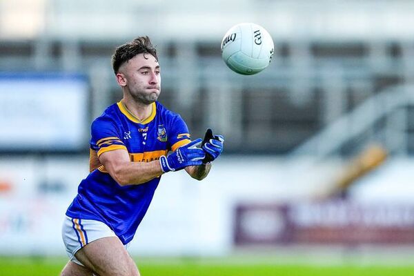 Paul Huntingdon helps keep the defence in order for Grangenolvin while those further up the field grab the headlines Photo: James Lawlor