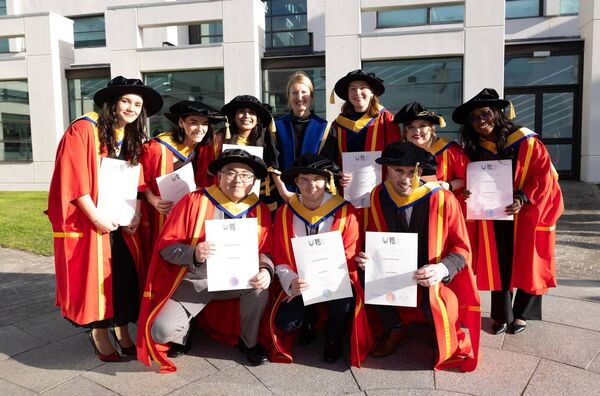 President of SETU, Prof. Veronica Campbell is pictured with PhD awardees at SETU’s Carlow campus. including Lorriane Murphy from Athy, Kildare (far right). They were one of 43 PhD graduands were conferred at South East Technological University this year President of SETU, Prof. Veronica Campbell is pictured with PhD awardees at SETU’s Carlow campus. including Lorriane Murphy from Athy, Kildare (far right). They were one of 43 PhD graduands were conferred at South East Technological University this year