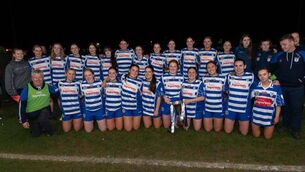 <p>The Naas team in Cedral St Conleth's Park after the trophy presentation Photo: Aisling Hyland</p>