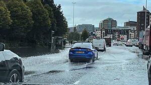 Police urge caution after heavy rain leaves some roads across Belfast flooded