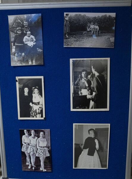 Photos of Miriam through the years were on display at the party