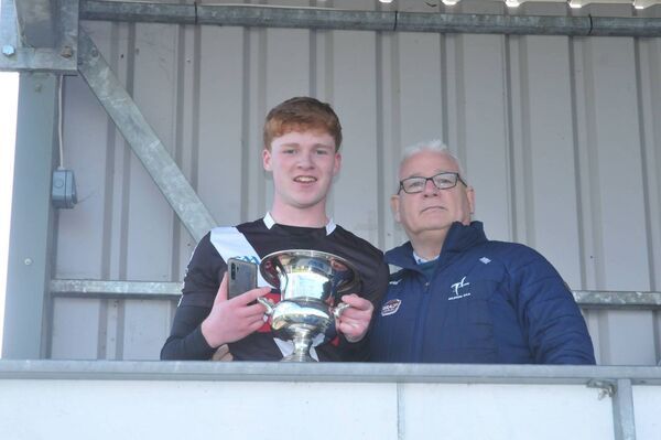 Cillian Price (Maynooth captain) receives the trophy from Mick Mullen ( Kildare GAA County Board chairman) after his team's win over Celbridge in the Future Ticketing Minor A Hurling Final on Sunday in Manguard Park Photo: Martin Rowe  Cillian Price (Maynooth captain) receives the trophy from Mick Mullen ( Kildare GAA County Board chairman) after his team's win over Celbridge in the Future Ticketing Minor A Hurling Final on Sunday in Manguard Park Photo: Martin Rowe